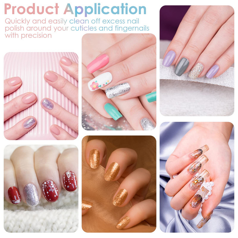 Nagų šepetėlis, skirtas geliniam nagų dailėjimui ir lakavimui, ovalus, kampuotas profesionalios kokybės manikiūro dažymo įrankis, skirtas naudoti namuose ir salone