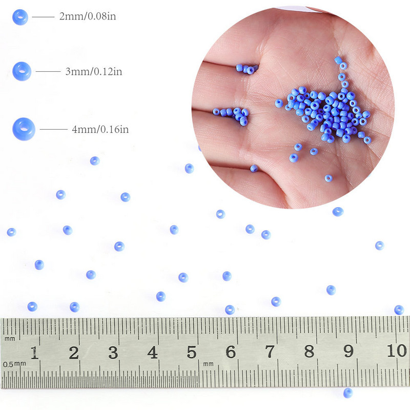 15g 2/3/4 χιλιοστά Charm Τσέχικα γυάλινα σπόροι χάντρες DIY βραχιόλι κολιέ χάντρες για κοσμήματα κατασκευής DIY Σκουλαρίκια χειροποίητα αξεσουάρ