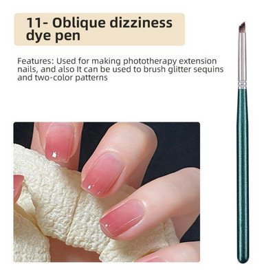 Στυλό φωτοθεραπείας Smooth Πολυλειτουργικό Στυλό Νυχιών Βαφής Νυχιών Γραμμή Εργαλείου Σχεδίου Στυλό Χωρίς Εξασθένιση Βούρτσα Νυχιών Άνετο Μαλακό Ομορφιά