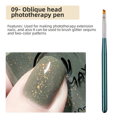 Στυλό φωτοθεραπείας Smooth Πολυλειτουργικό Στυλό Νυχιών Βαφής Νυχιών Γραμμή Εργαλείου Σχεδίου Στυλό Χωρίς Εξασθένιση Βούρτσα Νυχιών Άνετο Μαλακό Ομορφιά