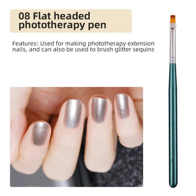 Στυλό φωτοθεραπείας Smooth Πολυλειτουργικό Στυλό Νυχιών Βαφής Νυχιών Γραμμή Εργαλείου Σχεδίου Στυλό Χωρίς Εξασθένιση Βούρτσα Νυχιών Άνετο Μαλακό Ομορφιά