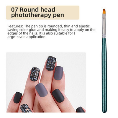 Στυλό φωτοθεραπείας Smooth Πολυλειτουργικό Στυλό Νυχιών Βαφής Νυχιών Γραμμή Εργαλείου Σχεδίου Στυλό Χωρίς Εξασθένιση Βούρτσα Νυχιών Άνετο Μαλακό Ομορφιά