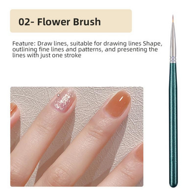 Στυλό φωτοθεραπείας Smooth Πολυλειτουργικό Στυλό Νυχιών Βαφής Νυχιών Γραμμή Εργαλείου Σχεδίου Στυλό Χωρίς Εξασθένιση Βούρτσα Νυχιών Άνετο Μαλακό Ομορφιά