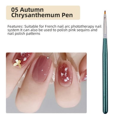 Στυλό φωτοθεραπείας Smooth Πολυλειτουργικό Στυλό Νυχιών Βαφής Νυχιών Γραμμή Εργαλείου Σχεδίου Στυλό Χωρίς Εξασθένιση Βούρτσα Νυχιών Άνετο Μαλακό Ομορφιά
