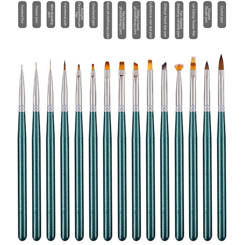 Στυλό φωτοθεραπείας Smooth Πολυλειτουργικό Στυλό Νυχιών Βαφής Νυχιών Γραμμή Εργαλείου Σχεδίου Στυλό Χωρίς Εξασθένιση Βούρτσα Νυχιών Άνετο Μαλακό Ομορφιά