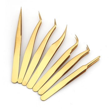 Tweezers Eyelash Tweezers από ανοξείδωτο χάλυβα Superhard Lash Extension Tweezers 3D Accurate Anti-static Tweezers Εργαλεία Μακιγιάζ