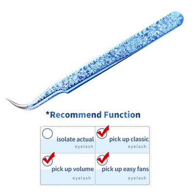 1PC Pensetă pentru gene false de precizie, pentru extensie de gene, agrafe pentru unghii de aur perlat, instrumente de machiaj pentru frumusețe, accesorii