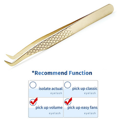 1PC Pensetă pentru gene false de precizie, pentru extensie de gene, agrafe pentru unghii de aur perlat, instrumente de machiaj pentru frumusețe, accesorii