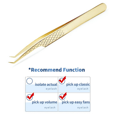 1PC Pensetă pentru gene false de precizie, pentru extensie de gene, agrafe pentru unghii de aur perlat, instrumente de machiaj pentru frumusețe, accesorii