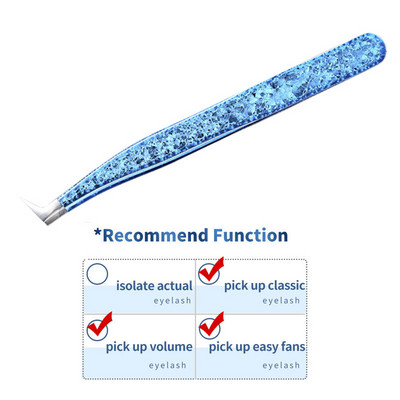 1PC Pensetă pentru gene false de precizie, pentru extensie de gene, agrafe pentru unghii de aur perlat, instrumente de machiaj pentru frumusețe, accesorii