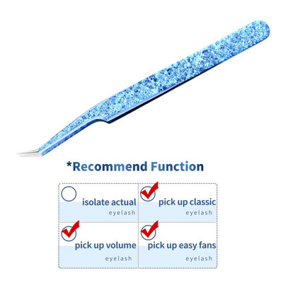 1PC Pensetă pentru gene false de precizie, pentru extensie de gene, agrafe pentru unghii de aur perlat, instrumente de machiaj pentru frumusețe, accesorii