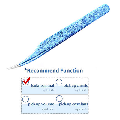 1PC Pensetă pentru gene false de precizie, pentru extensie de gene, agrafe pentru unghii de aur perlat, instrumente de machiaj pentru frumusețe, accesorii