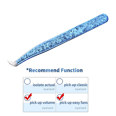 1PC Pensetă pentru gene false de precizie, pentru extensie de gene, agrafe pentru unghii de aur perlat, instrumente de machiaj pentru frumusețe, accesorii