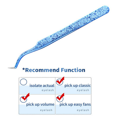 1PC Pensetă pentru gene false de precizie, pentru extensie de gene, agrafe pentru unghii de aur perlat, instrumente de machiaj pentru frumusețe, accesorii