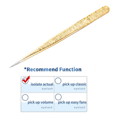 1PC Pensetă pentru gene false de precizie, pentru extensie de gene, agrafe pentru unghii de aur perlat, instrumente de machiaj pentru frumusețe, accesorii