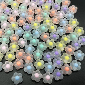 30 tk 12 mm matistav akrüül päevalillehelmed lahtised vahetükid ehete valmistamiseks DIY käsitsi valmistatud materjalist käevõrud tarvikud auk