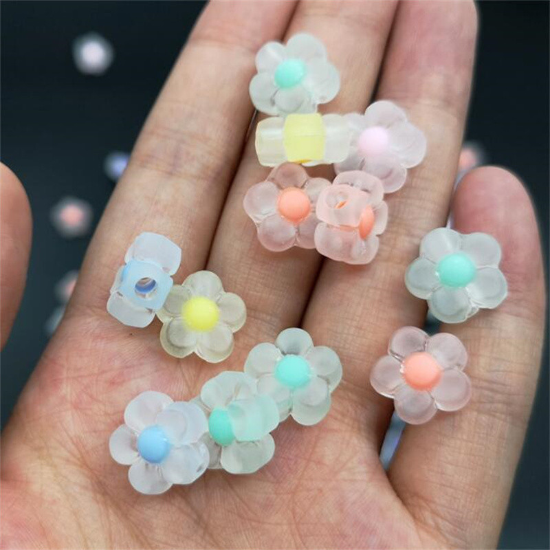 30 tk 12 mm matistav akrüül päevalillehelmed lahtised vahetükid ehete valmistamiseks DIY käsitsi valmistatud materjalist käevõrud tarvikud auk