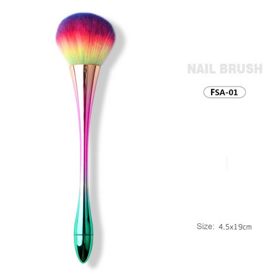 Βούρτσα νυχιών Μαλακή βούρτσα για σκόνη νυχιών UV gel Βερνίκι νυχιών Πολύχρωμη νάιλον βούρτσα για μανικιούρ Επαγγελματικά νύχια Εργαλεία DIY σχεδίασης