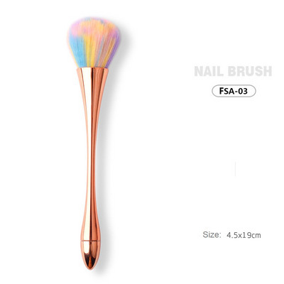 Βούρτσα νυχιών Μαλακή βούρτσα για σκόνη νυχιών UV gel Βερνίκι νυχιών Πολύχρωμη νάιλον βούρτσα για μανικιούρ Επαγγελματικά νύχια Εργαλεία DIY σχεδίασης