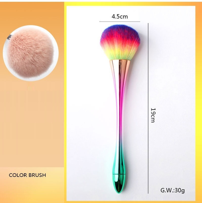 Βούρτσα νυχιών Μαλακή βούρτσα για σκόνη νυχιών UV gel Βερνίκι νυχιών Πολύχρωμη νάιλον βούρτσα για μανικιούρ Επαγγελματικά νύχια Εργαλεία DIY σχεδίασης