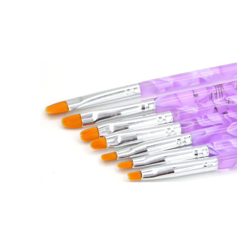 7 τμχ Σετ βουρτσών νυχιών Πινέλα καλλιτεχνικής σχεδίασης νυχιών για μανικιούρ UV gel κόλλα νυχιών φωτοθεραπείας στυλό ζωγραφικής Αξεσουάρ σχεδίασης Εργαλεία