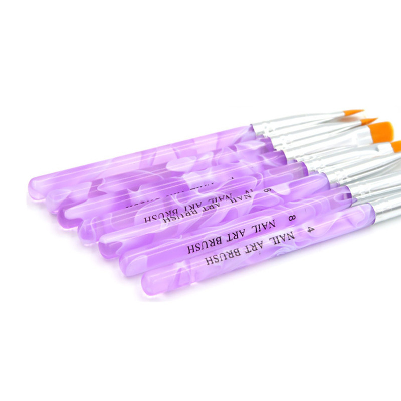 7 τμχ Σετ βουρτσών νυχιών Πινέλα καλλιτεχνικής σχεδίασης νυχιών για μανικιούρ UV gel κόλλα νυχιών φωτοθεραπείας στυλό ζωγραφικής Αξεσουάρ σχεδίασης Εργαλεία