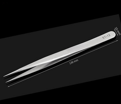 Pinceta za trepavice za nadogradnju trepavica Pinceta za obrve od nehrđajućeg čelika visoke preciznosti VETUS ST 15 Profesionalni alati za šminkanje noktiju