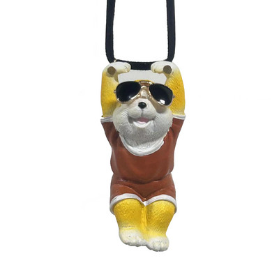 2023 Ρητίνη δαχτυλίδι κουνέλι Αξεσουάρ αυτοκινήτου Sports Rabbit Car Κρεμαστό καθρέφτη οπισθοπορείας Animal Model Κρεμαστό Κρεμαστό Δώρο γενεθλίων