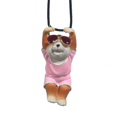 2023 Ρητίνη δαχτυλίδι κουνέλι Αξεσουάρ αυτοκινήτου Sports Rabbit Car Κρεμαστό καθρέφτη οπισθοπορείας Animal Model Κρεμαστό Κρεμαστό Δώρο γενεθλίων