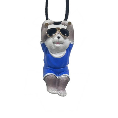 2023 Ρητίνη δαχτυλίδι κουνέλι Αξεσουάρ αυτοκινήτου Sports Rabbit Car Κρεμαστό καθρέφτη οπισθοπορείας Animal Model Κρεμαστό Κρεμαστό Δώρο γενεθλίων