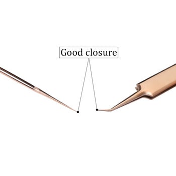 Многоцветни пинсети от неръждаема стомана за удължаване на мигли Високо прецизни пинсети за удължаване на мигли Комплект пинсети с тънък връх Инструменти за грим