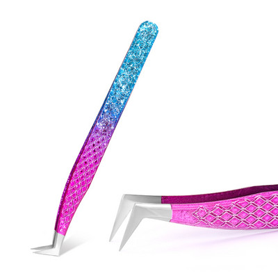 Uued ripsmepikenduspintsetid gradient jäälill roostevabast terasest mittemagnetilised kulmupintsetid volüümi meigitööriistad tarvikud