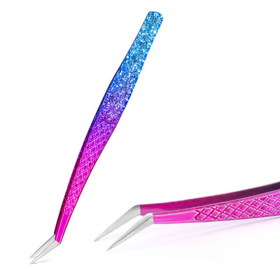 Uued ripsmepikenduspintsetid gradient jäälill roostevabast terasest mittemagnetilised kulmupintsetid volüümi meigitööriistad tarvikud