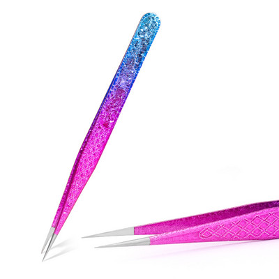 Uued ripsmepikenduspintsetid gradient jäälill roostevabast terasest mittemagnetilised kulmupintsetid volüümi meigitööriistad tarvikud