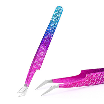 Uued ripsmepikenduspintsetid gradient jäälill roostevabast terasest mittemagnetilised kulmupintsetid volüümi meigitööriistad tarvikud