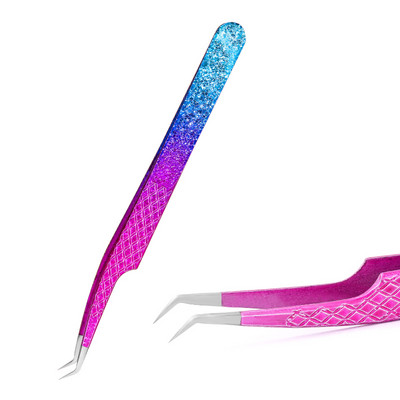 Uued ripsmepikenduspintsetid gradient jäälill roostevabast terasest mittemagnetilised kulmupintsetid volüümi meigitööriistad tarvikud