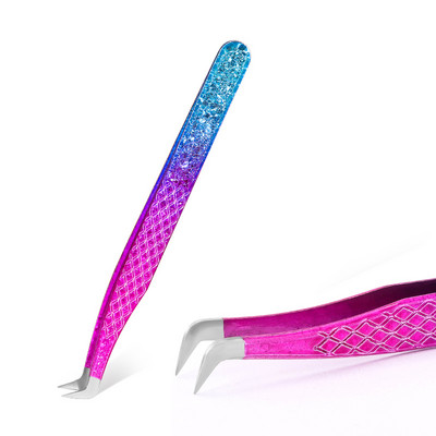 Uued ripsmepikenduspintsetid gradient jäälill roostevabast terasest mittemagnetilised kulmupintsetid volüümi meigitööriistad tarvikud