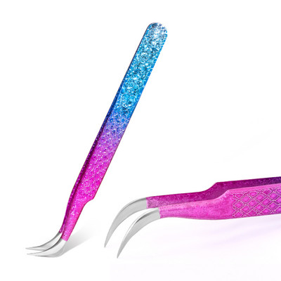 Uued ripsmepikenduspintsetid gradient jäälill roostevabast terasest mittemagnetilised kulmupintsetid volüümi meigitööriistad tarvikud