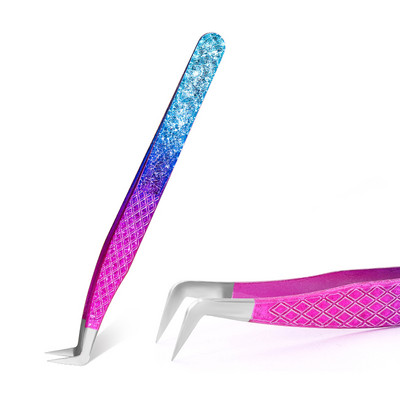 Uued ripsmepikenduspintsetid gradient jäälill roostevabast terasest mittemagnetilised kulmupintsetid volüümi meigitööriistad tarvikud