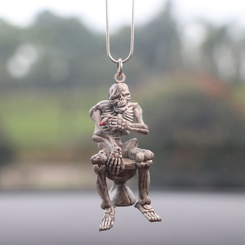 PVC Halloween Paște Motocicletă Schelet Accesorii Auto Skateboard Craniu Auto Oglindă Retrovizoare Pandantiv Creativ Craniu Decorare