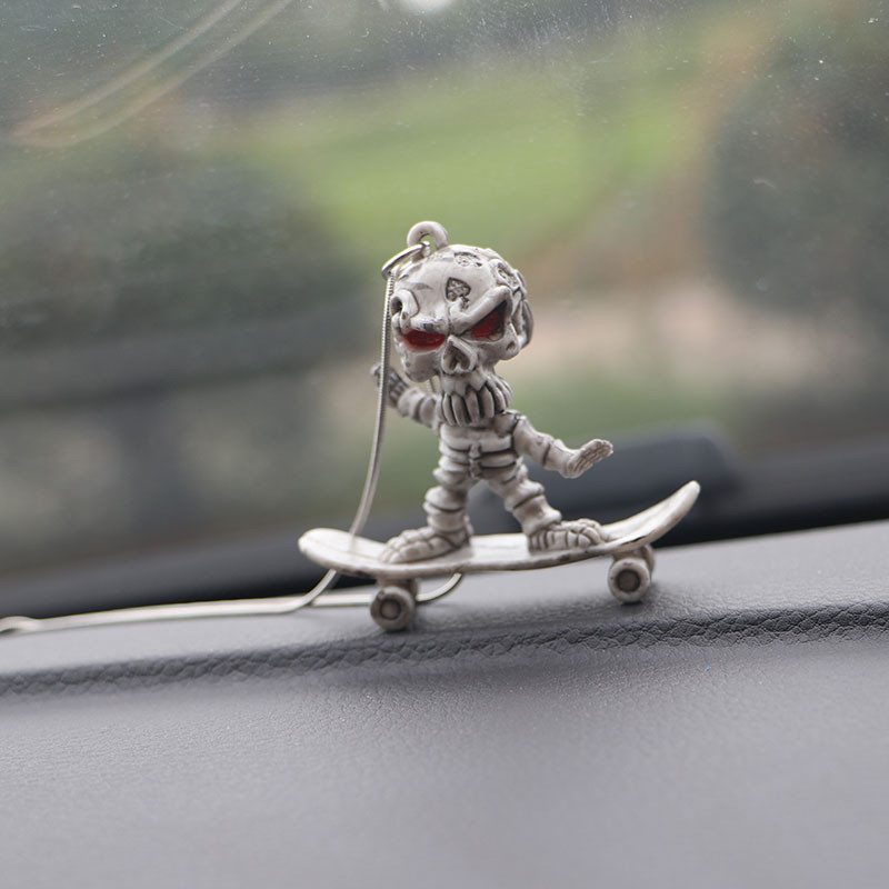 PVC Halloween Paște Motocicletă Schelet Accesorii Auto Skateboard Craniu Auto Oglindă Retrovizoare Pandantiv Creativ Craniu Decorare