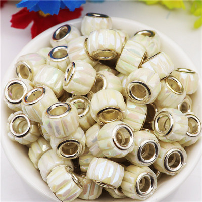 10Pcs/Lot prugasta velika rupa europske DIY razmaknice perle za izradu nakita privjesci odgovaraju Pandora narukvici zmijski lanac ogrlica