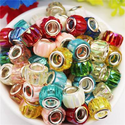 10Pcs/Lot prugasta velika rupa europske DIY razmaknice perle za izradu nakita privjesci odgovaraju Pandora narukvici zmijski lanac ogrlica