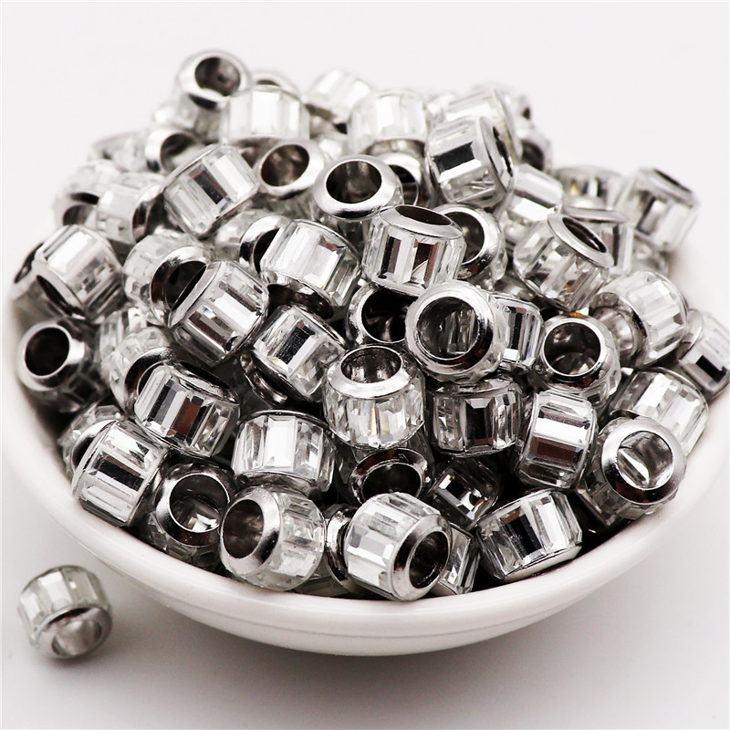 10Pcs/Lot prugasta velika rupa europske DIY razmaknice perle za izradu nakita privjesci odgovaraju Pandora narukvici zmijski lanac ogrlica