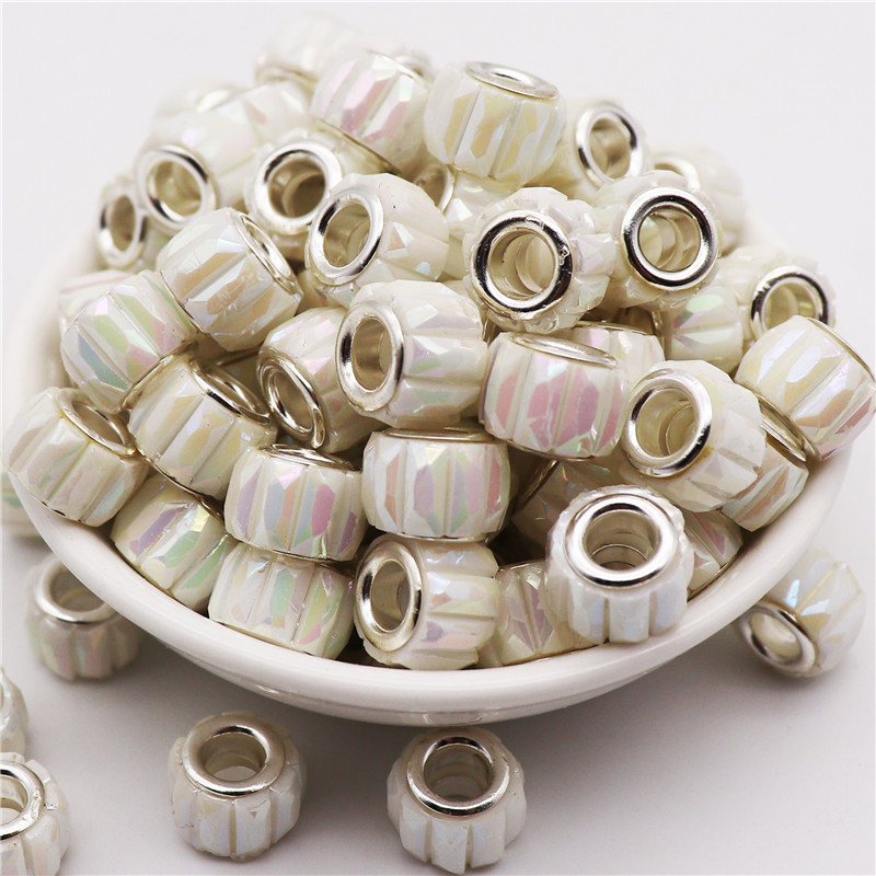 10Pcs/Lot prugasta velika rupa europske DIY razmaknice perle za izradu nakita privjesci odgovaraju Pandora narukvici zmijski lanac ogrlica