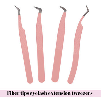 Εργαλεία μακιγιάζ Fiber Tips Eyelash Extensionl Tweezers Professional Lash Perfect Grip Tweezer Προμηθευτής Χονδρικής Wendy Lashes