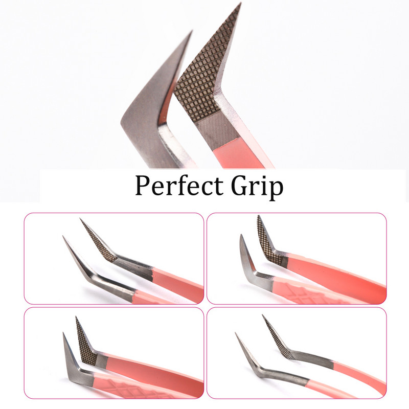 Meigitööriistad Fiber Tips Ripsmepikenduspintsetid Professionaalsed Lash Perfect Grip Pintsetid Hulgimüüja Wendy Lashes