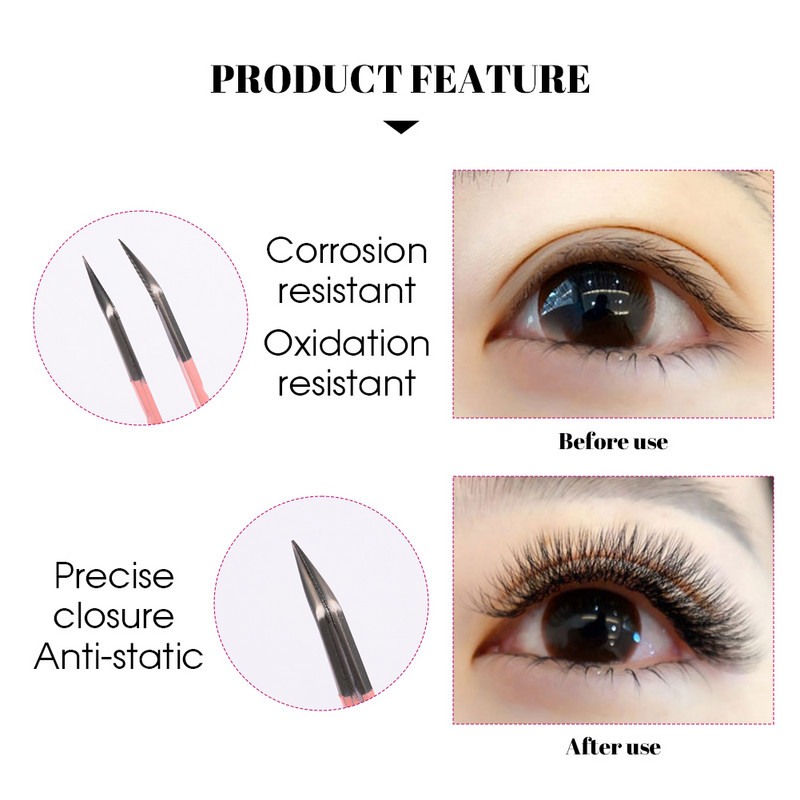 Meigitööriistad Fiber Tips Ripsmepikenduspintsetid Professionaalsed Lash Perfect Grip Pintsetid Hulgimüüja Wendy Lashes