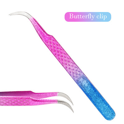 Eyelash Tweezer Ice Flower Αντιστατικό από ανοξείδωτο ατσάλι Superhard Tweezers Grafting Lash Extension Supplies Εργαλεία μακιγιάζ φρυδιών