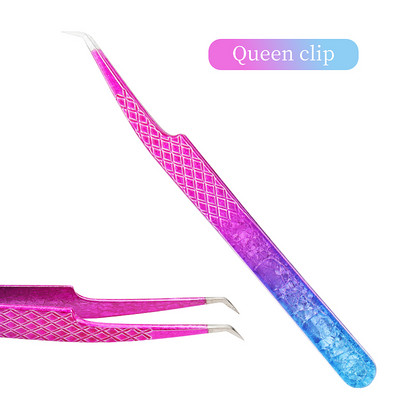 Eyelash Tweezer Ice Flower Αντιστατικό από ανοξείδωτο ατσάλι Superhard Tweezers Grafting Lash Extension Supplies Εργαλεία μακιγιάζ φρυδιών